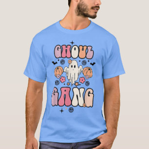 T-shirt Retro Ghoul Gang Super Hey Boo Citrouille Boo Crew