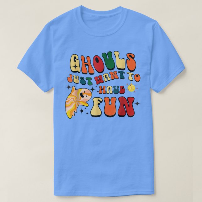 T-shirt Retro Ghouls veut juste s'amuser Halloween Boo G (Design devant)