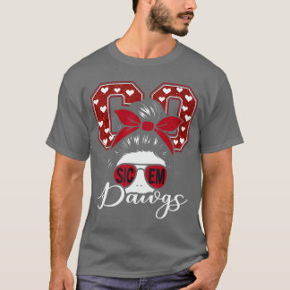 T-shirt Retro Go Dawgs Drôle Sic Em Cadeau pour hommes fem