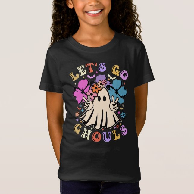 T-Shirt Retro Go Ghouls | Le joli fantôme d'Halloween (Devant)