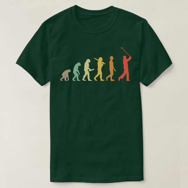 T-shirt Retro Golf Evolution Cadeau Pour Golfers Golf Play (Design devant)