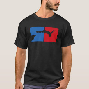 T-shirt Retro Graphic Cliff Diver Cliff Plongée Tombstonin