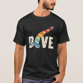 T-shirt Retro Graphic Cliff Diver Cliff Plongée Tombstonin