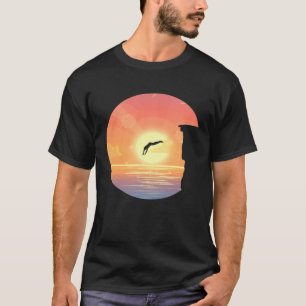 T-shirt Retro Graphic Cliff Diver Cliff Plongée Tombstonin
