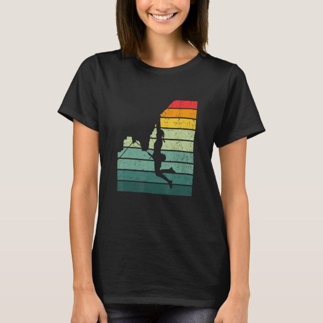 T-shirt Retro Graphic Climbing Bouldering Rock Climber Mou (Devant)