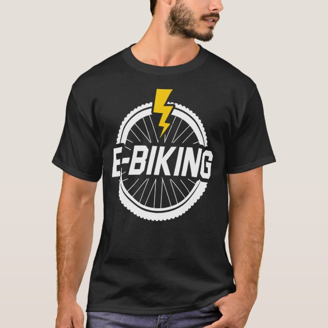 T-shirt Retro Graphic E-Vélo VTT E-Vélo (Devant)