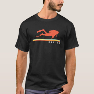 T-shirt Retro Graphic Plongée Plongée Aponé Plongée Plongé