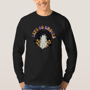 T-shirt Rétro Groovy Allons-y les Fantômes Fantôme 70s Hip