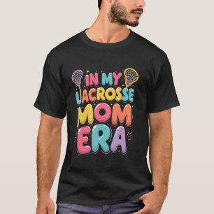 T-shirt Rétro Groovy Dans Mon Ère De Maman De Lacrosse Drô