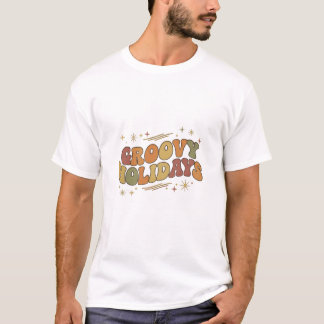 T-Shirt Rétro Groovy Holidays : Noël vintage des a