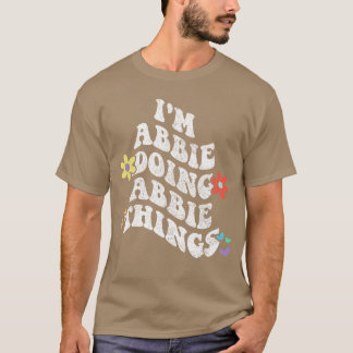 T-shirt Rétro Groovy Je fais des choses d'ABBIE Drôle de f