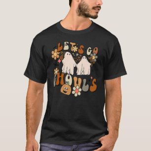 T-shirt Rétro Groovy Let's Go Ghouls Halloween Ghost Outfi