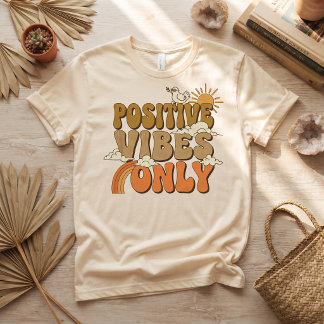 T-Shirt Rétro Groovy Sunshine « Vibes Positives Se