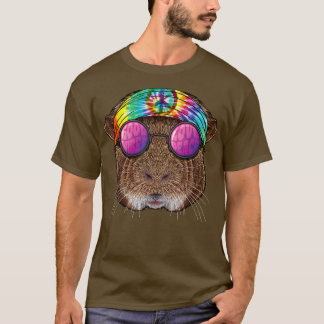 T-shirt Retro Guinée Cochon classique amour lunettes d'ani