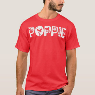 T-shirt Rétro guitariste Father Poppie Guitar Fathers Day 