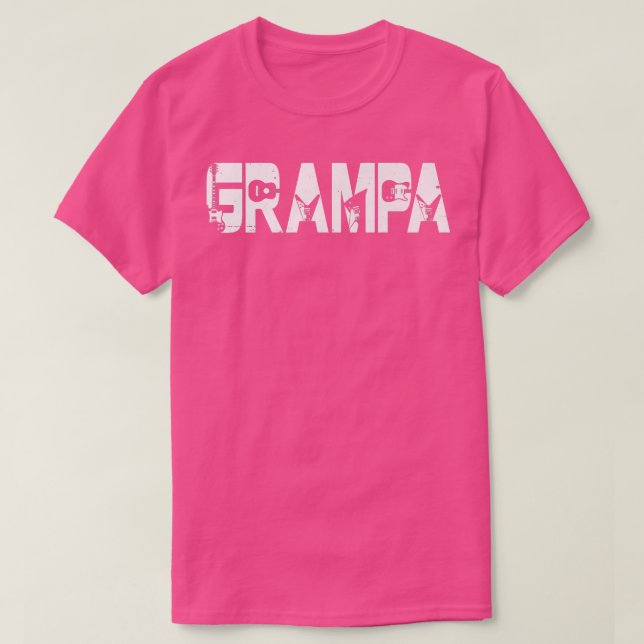 T-shirt Retro Guitariste Père Grampa Guitare Fête des père (Design devant)