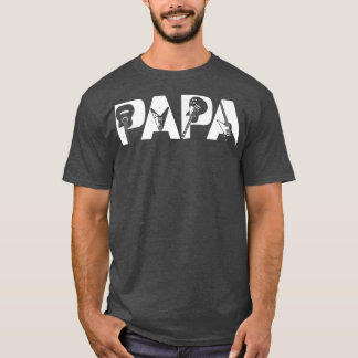 T-shirt Retro Guitariste Père Papa Guitare Fête des pères