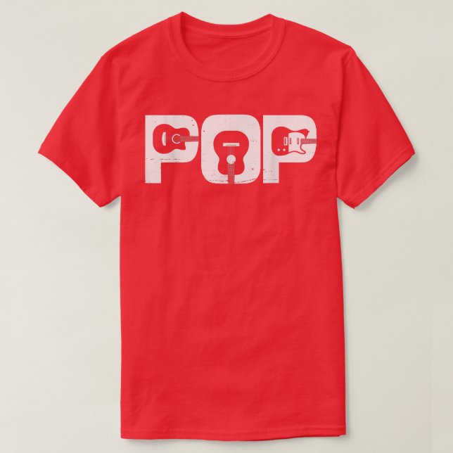 T-shirt Retro Guitariste Père Pop Guitare Fête des pères M (Design devant)
