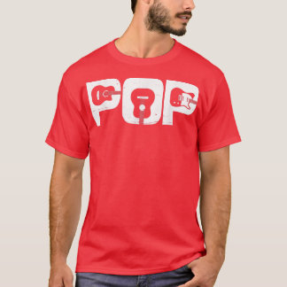 T-shirt Retro Guitariste Père Pop Guitare Fête des pères M