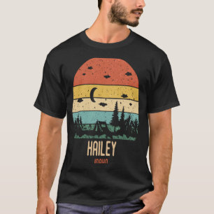 T-shirt Retro Hailey Idaho Mountains Randonnée coucher de