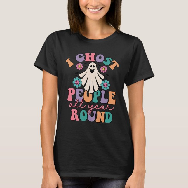 T-shirt Retro Halloween Je Ghost Gpeople Toute L'Année (Devant)
