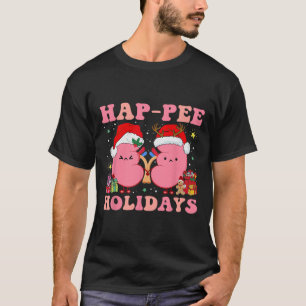 T-shirt Retro Hap Pee Vacances Noël Dialyse Infirmière Ki