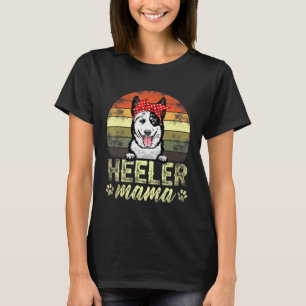 T-shirt Retro Heeler Mama Australian Cattle Chien Maman