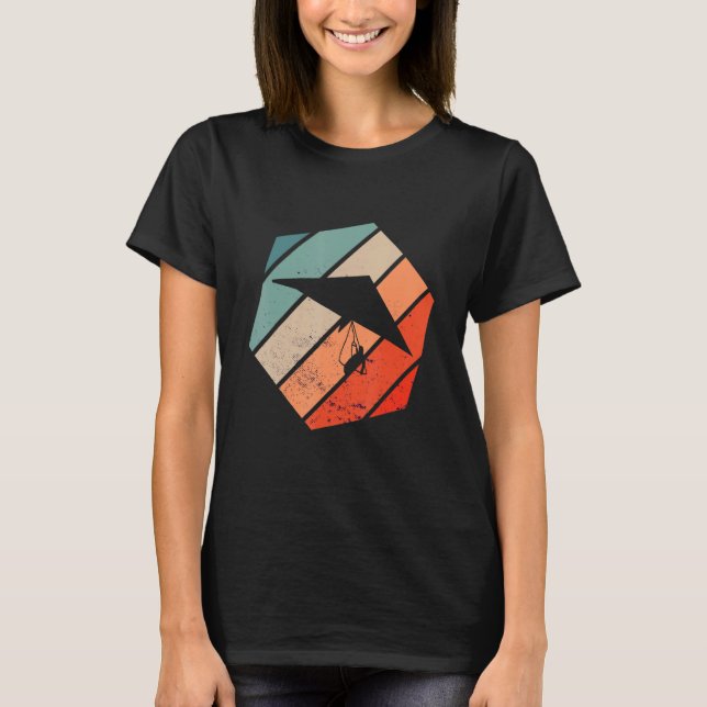 T-shirt Retro Hexa Hang Glider Soaring High Flying Hang Gl (Devant)
