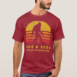 T-shirt Retro Hide Rechercher World Champ Bigfoot Sun
