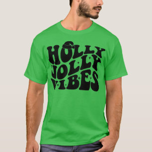 T-shirt Retro Holly Xmas Jolly Vibes Noël Jappy Chee