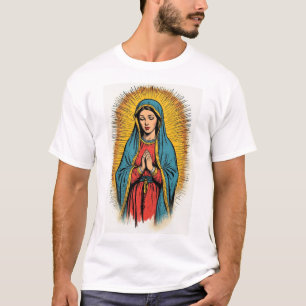 T-shirt rétro homme Vierge Marie