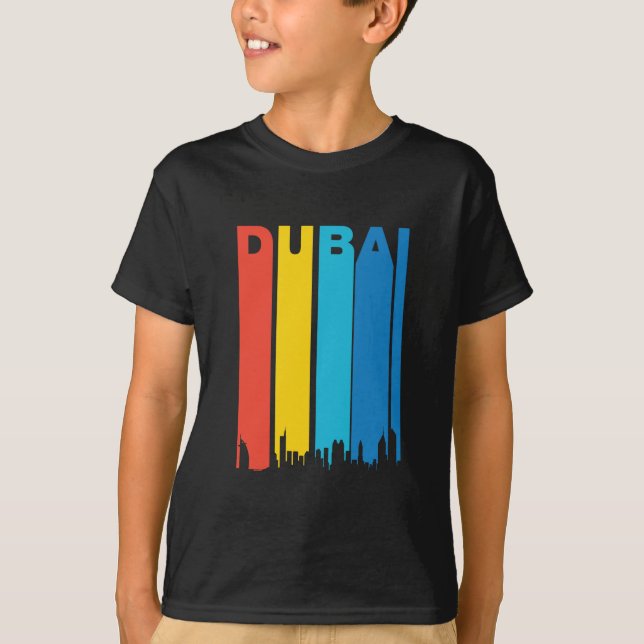 T-shirt Rétro horizon de Dubaï (Devant)