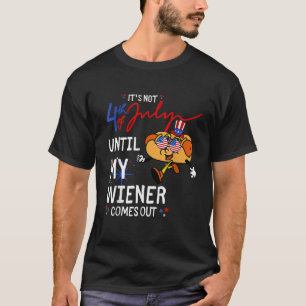 T-shirt Retro Hotdog Ce n'est pas 4 juillet jusqu'à mon Wi