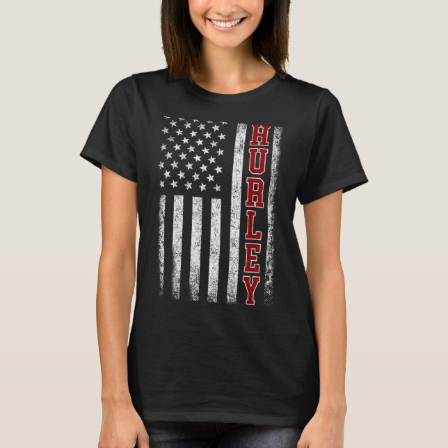 T-shirt Retro Hurley Home State Cool 70s 80s Style Sunset  (Devant)