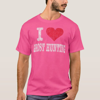 T-shirt Retro I Love Ghost Chasse Trouvé