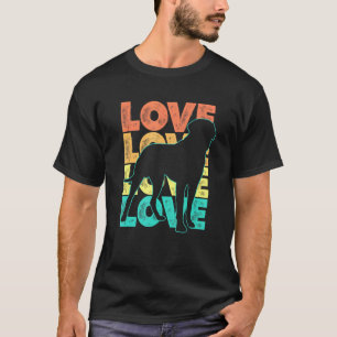 T-shirt Retro I Love My English Mastiff Chien Thème Design