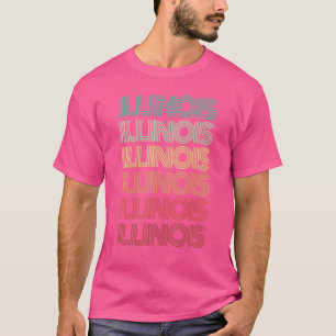 T-shirt Retro Illinois Home State Roots Chicago Family Pri