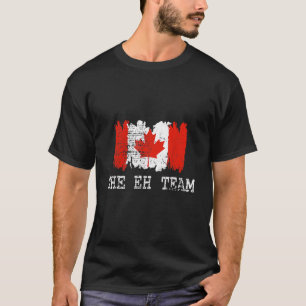 T-shirt Retro I'm On The Eh Team Maple Leaf Canadian Flag