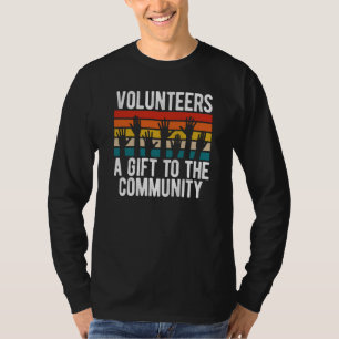 T-shirt Rétro-imprimer Bénévoles A À La Communauté