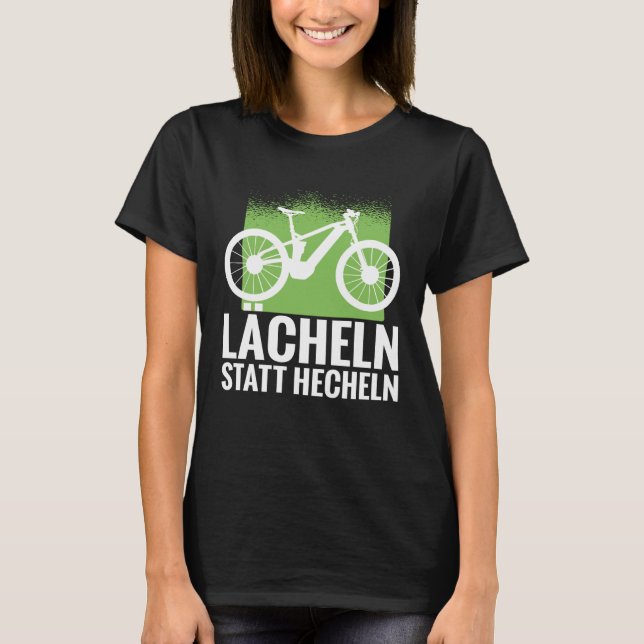 T-shirt Rétro-imprimer Sourire au lieu de coller E-bikes e (Devant)