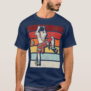 T-shirt Retro Indoor Wall Climber Rock Mountain Escalade