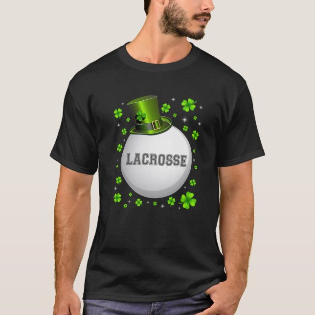 T-shirt Retro Irish Lacrosse Sports Shamrocks St. Patrick' (Devant)