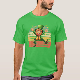 T-shirt Retro Irish Leprechaun Irlande Jour de la Saint Pa