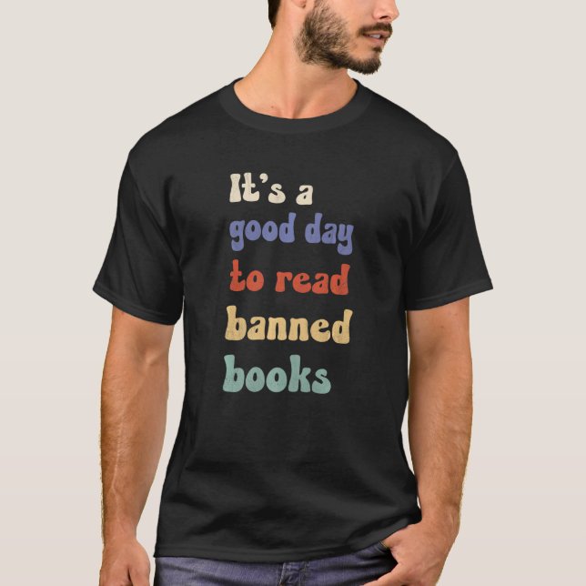 T-shirt Retro It's A Good Day To Read Banned Books (Devant)