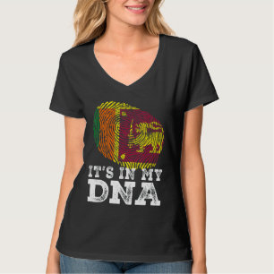 T-shirt Retro It's In My Dna Sri Lanka Drapeau imprimé