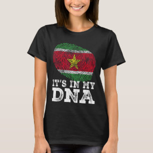 T-shirt Retro It's In My Dna Suriname Drapeau Empreinte