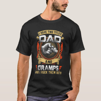 T-shirt Retro J'Ai Deux Titres Papa Et Gramps Et Je Rock