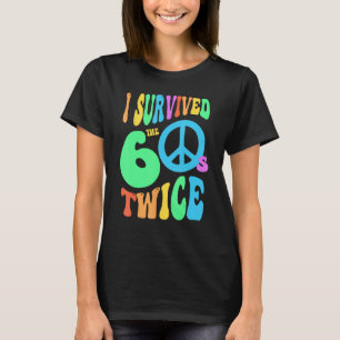T-shirt Rétro J'AI SURVÉCU À MES SIXTIES DEUX FOIS 70e ann