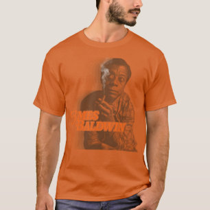 T-shirt Retro James Baldwin Sepia Fade Hommage