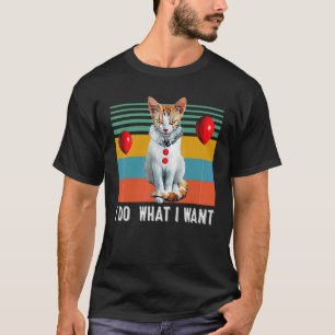 T-shirt Rétro Je Fais Ce Que Je Veux Chat Chaton